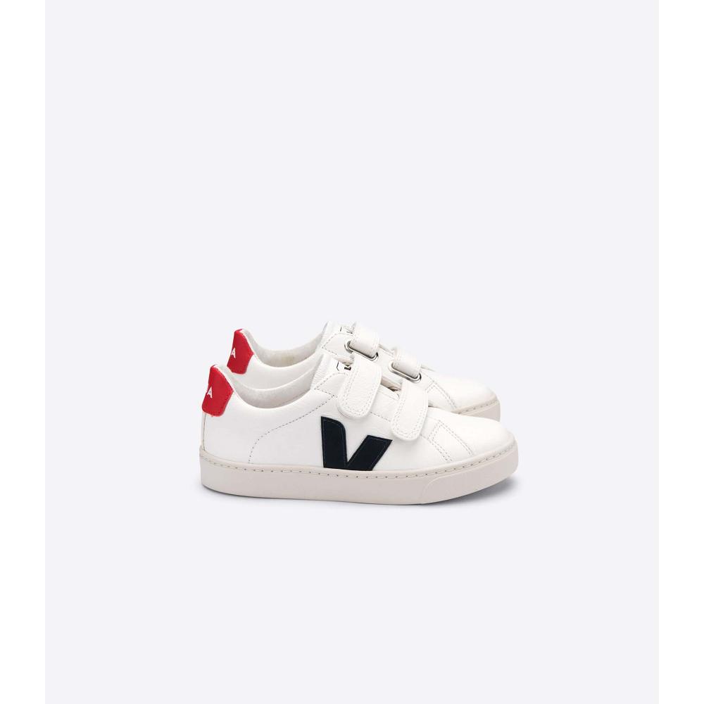 Veja ESPLAR CHROMEFREE Kids\' Sneakers White/Black/Red | NZ 835PJJ
